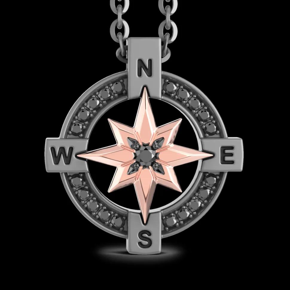 Collana Zancan in Titanio, Oro 18kt e Diamanti | Lusso Made in Italy