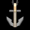 Collana Zancan in Titanio, Oro 18kt e Diamanti | Lusso Made in Italy