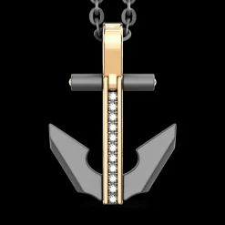 Collana Zancan in Titanio, Oro 18kt e Diamanti | Lusso Made in Italy