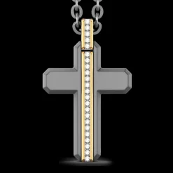 Collana Zancan in Titanio, Oro 18kt e Diamanti | Lusso Made in Italy