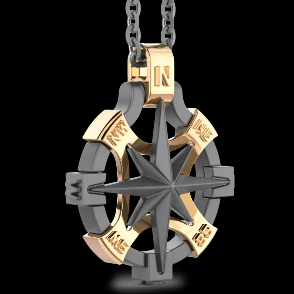 Collana Zancan in Titanio e Oro 18kt | Lusso Made in Italy
