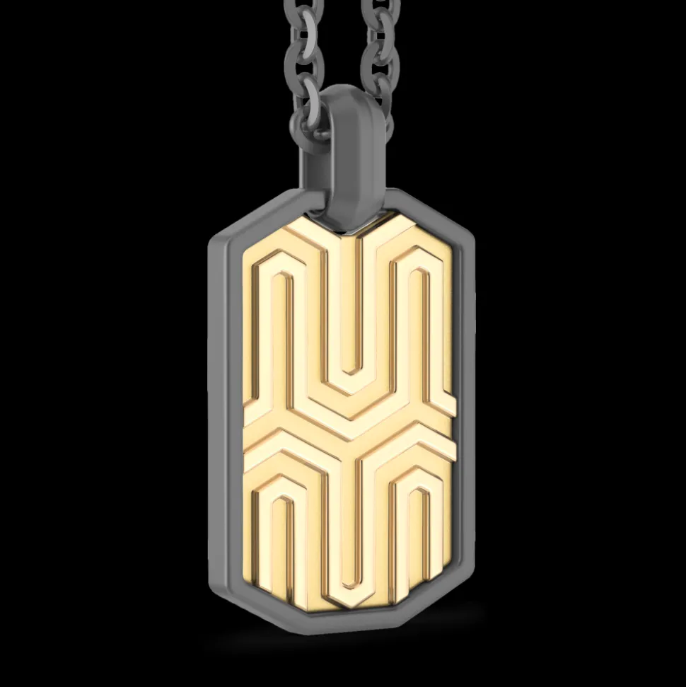 Collana Zancan in Titanio e Oro 18kt | Lusso Made in Italy