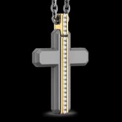 Collana Zancan in Titanio, Oro 18kt e Diamanti | Lusso Made in Italy