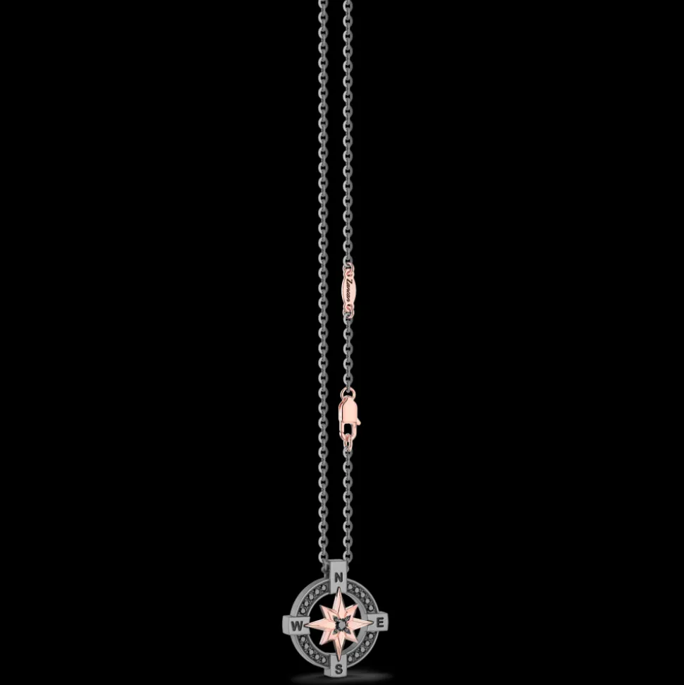 Collana Zancan in Titanio, Oro 18kt e Diamanti | Lusso Made in Italy