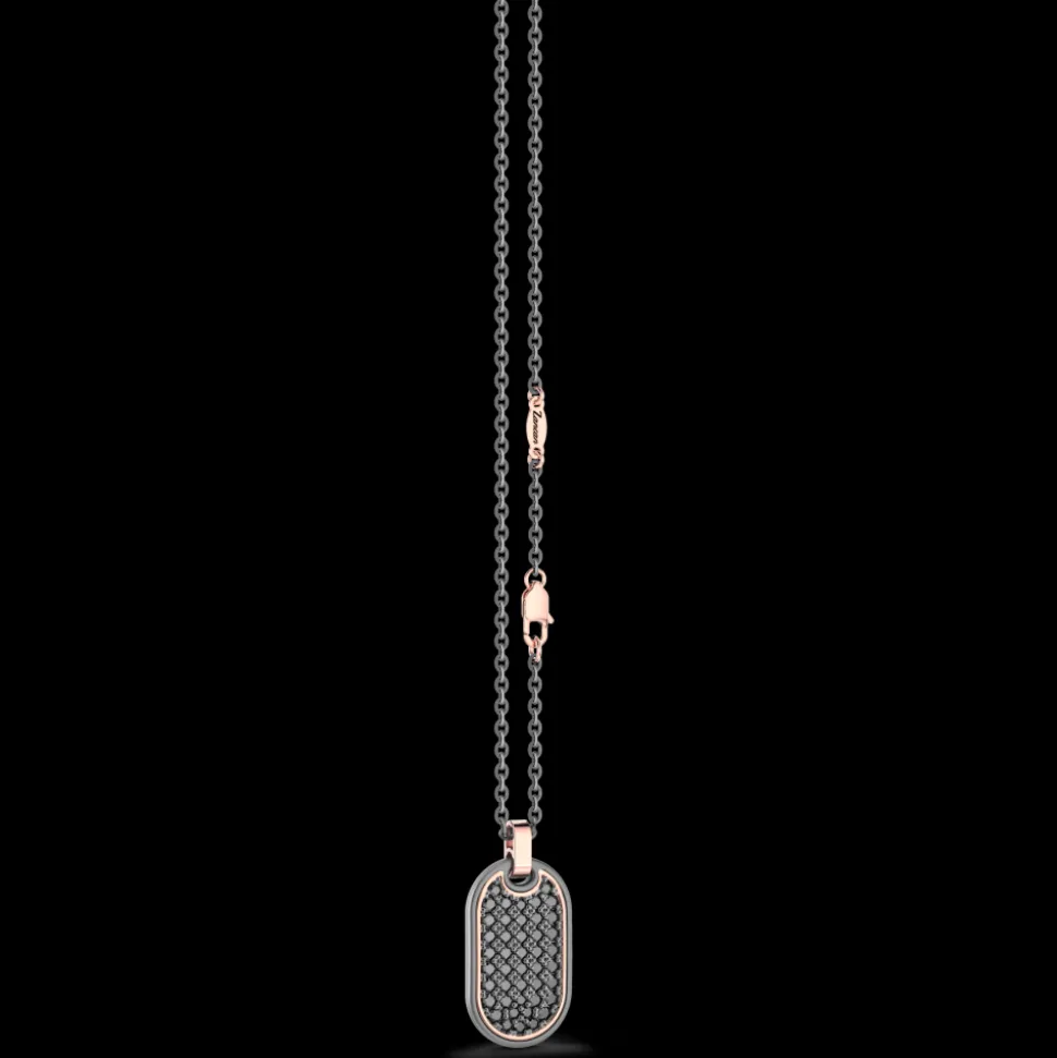 Collana Zancan in Titanio, Oro 18kt e Diamanti | Lusso Made in Italy