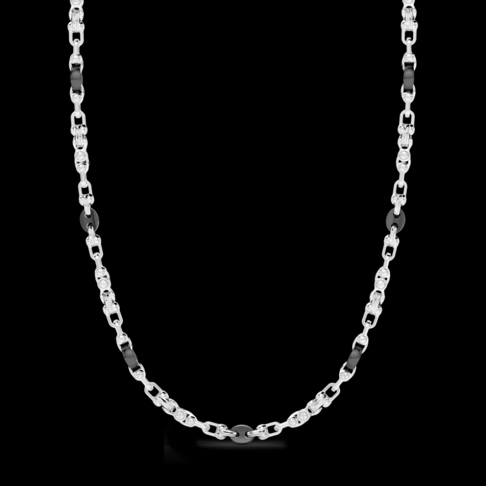 Collana Zancan solo maglia in argento e ceramica.