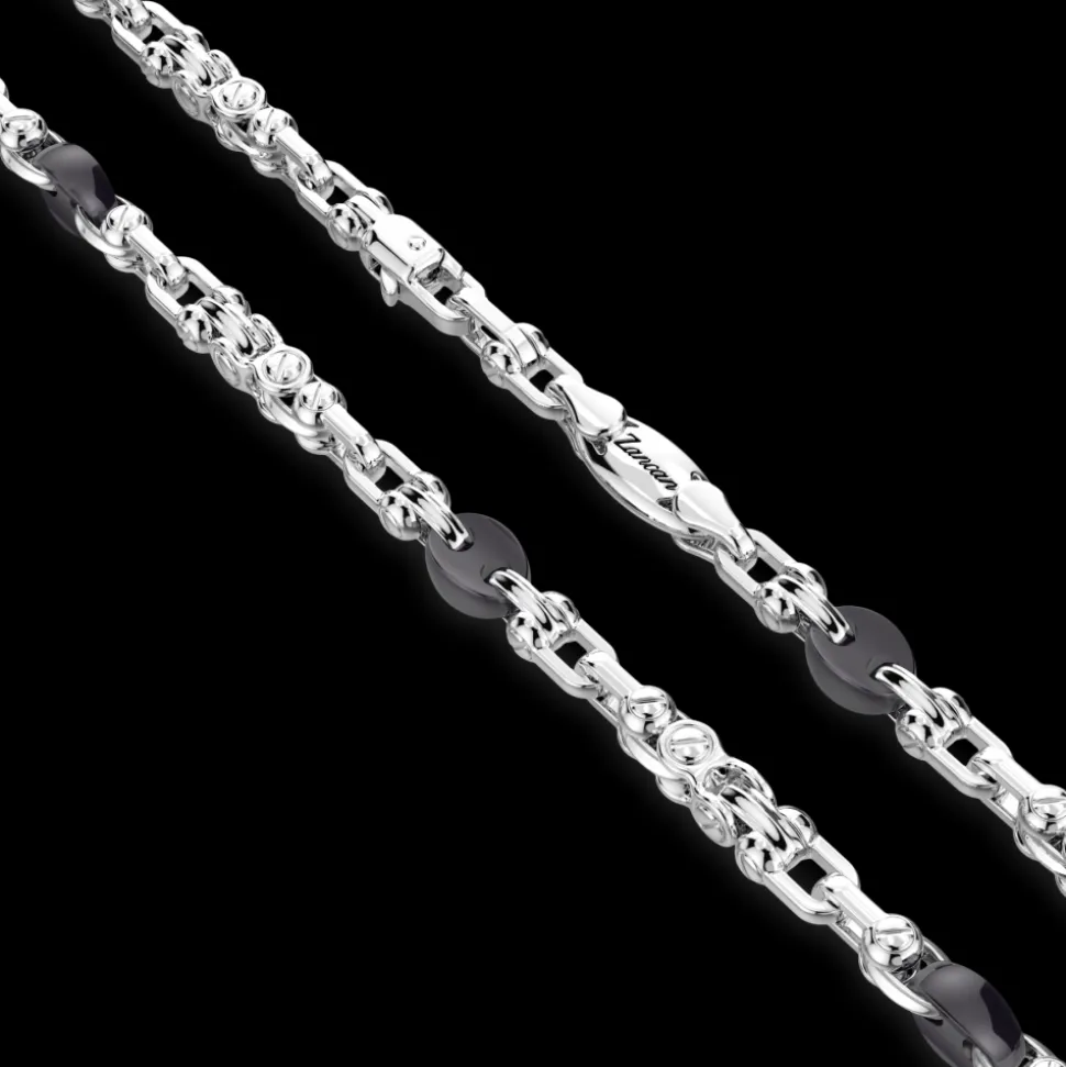 Collana Zancan solo maglia in argento e ceramica.