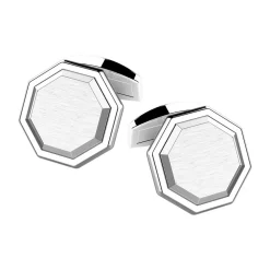Gemelli Zancan in argento ottagonali.