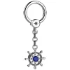 Portachiavi in argento con timone