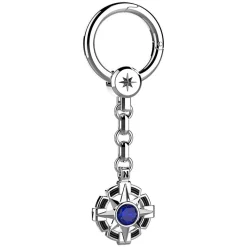 Portachiavi in argento con Lapis.