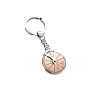 Portachiavi Zancan in acciaio rosa con roulette