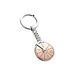 Portachiavi Zancan in acciaio rosa con roulette