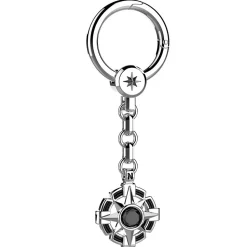 Portachiavi Zancan in argento con onice